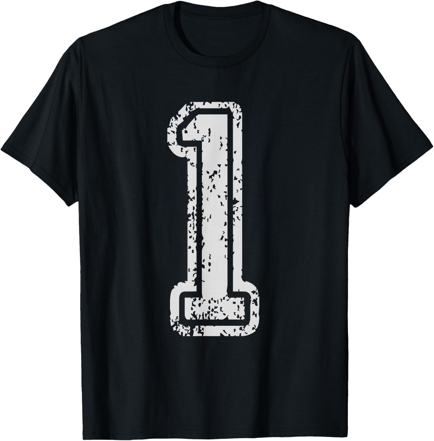 Team Jersey Uniforms Number 1 One School Sports Birthdays T-Shirt - T-Shirt | Black