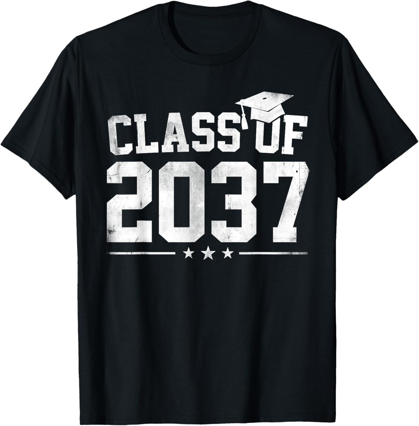 Class Of 2037 Pre K Grow With Me Graduation Boys Girls Kids T-Shirt - T-Shirt | Black