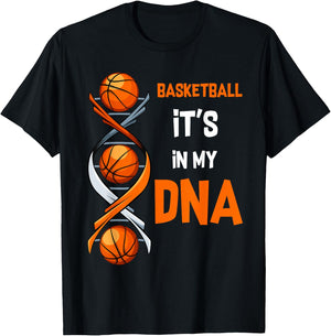 Basketball It's In My DNA Ball Sports Training Gift T-Shirt - T-Shirt | Black