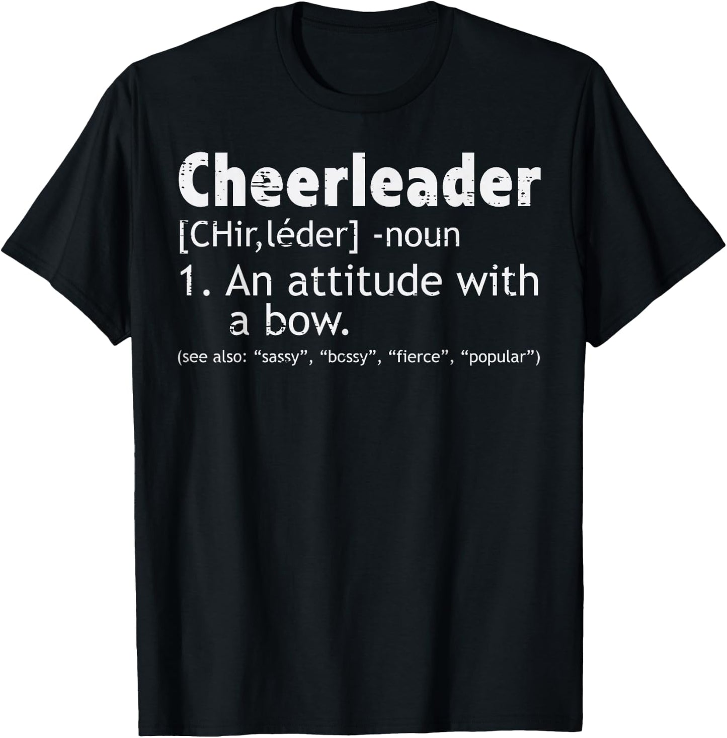 Cheerleader Definition Cheerleading Women Girls Kids Men T-Shirt - T-Shirt | Black