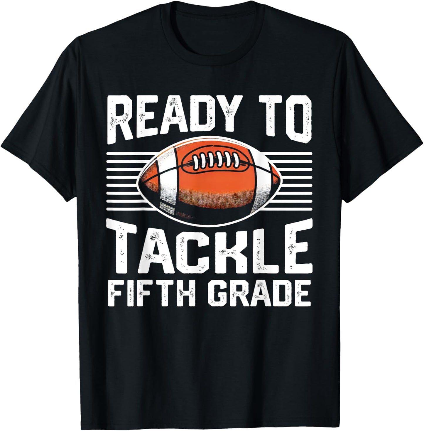 Football Fifth Grade First Day Of School Football 5th Grade T-Shirt - T-Shirt | Black