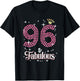 96 & Fabulous 96th Birthday Celebration For Ladies T-Shirt - T-Shirt | Black