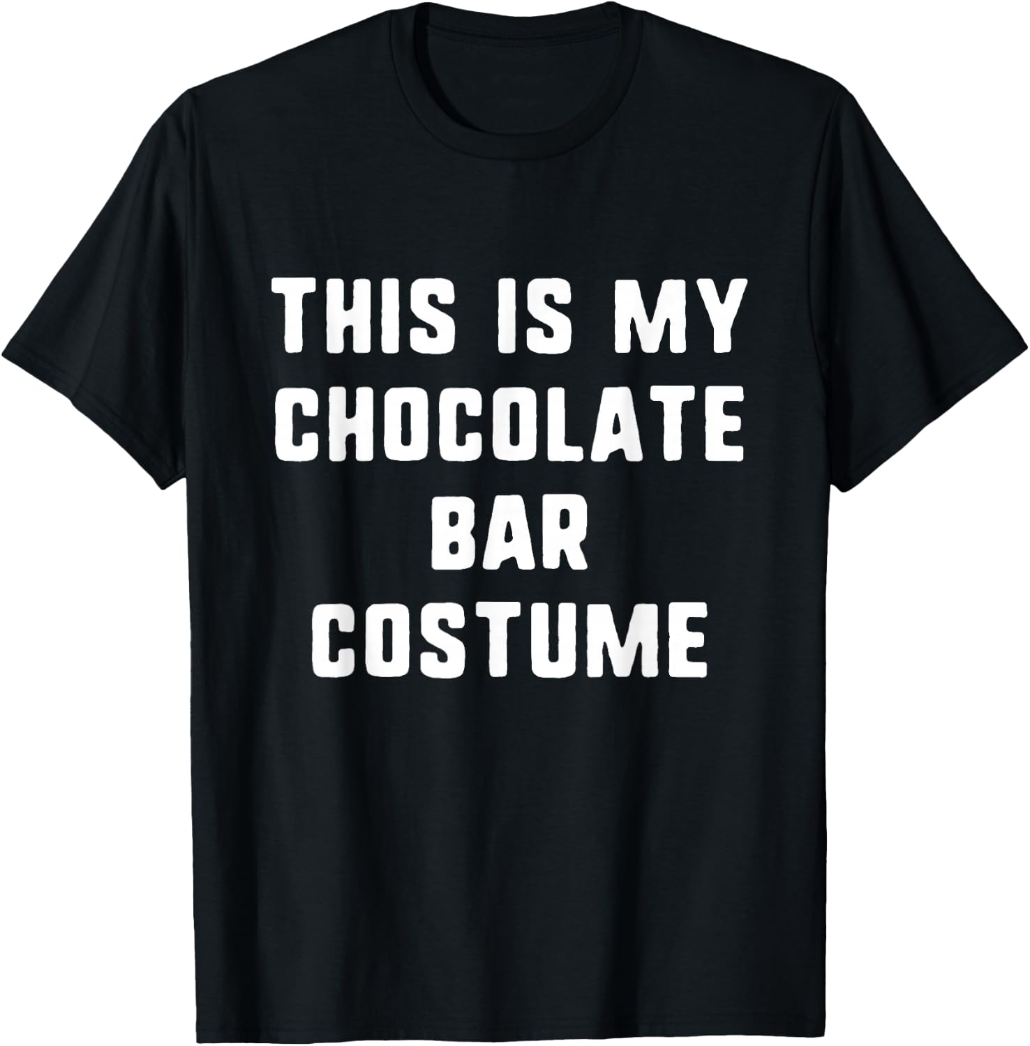 This Is My Chocolate Bar Costume Halloween Easy Kids Adult T-Shirt - T-Shirt | Black