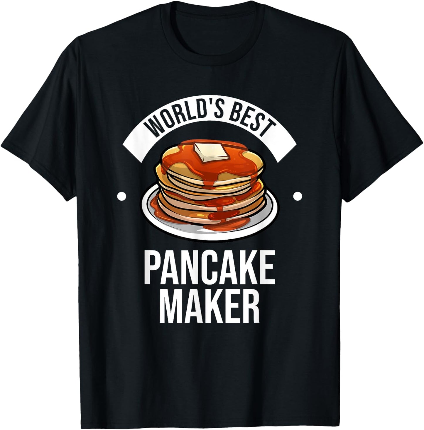Cute Pancake Design Women Pancake Maker Dessert Food T-Shirt - T-Shirt | Black