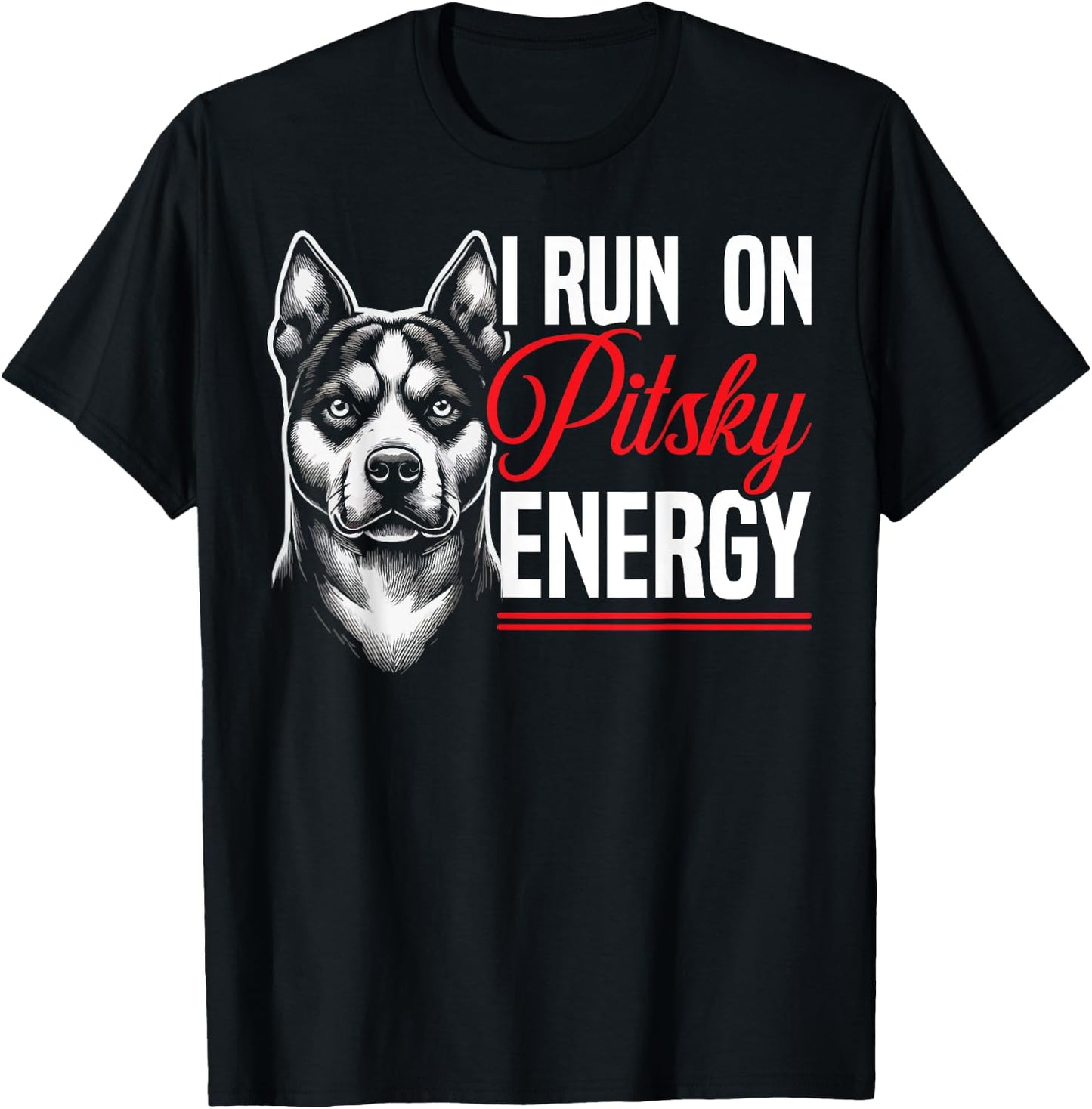 Pitsky Owner Dog Lover Puppy Pit Bull Siberian Husky Women T-Shirt - T-Shirt | Black