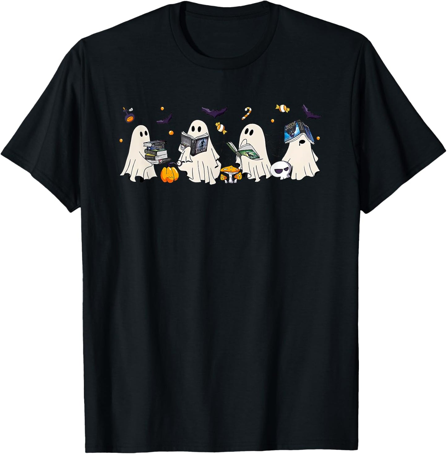 Bookish Ghost Throne Of Glass Halloween T-Shirt - T-Shirt | Black