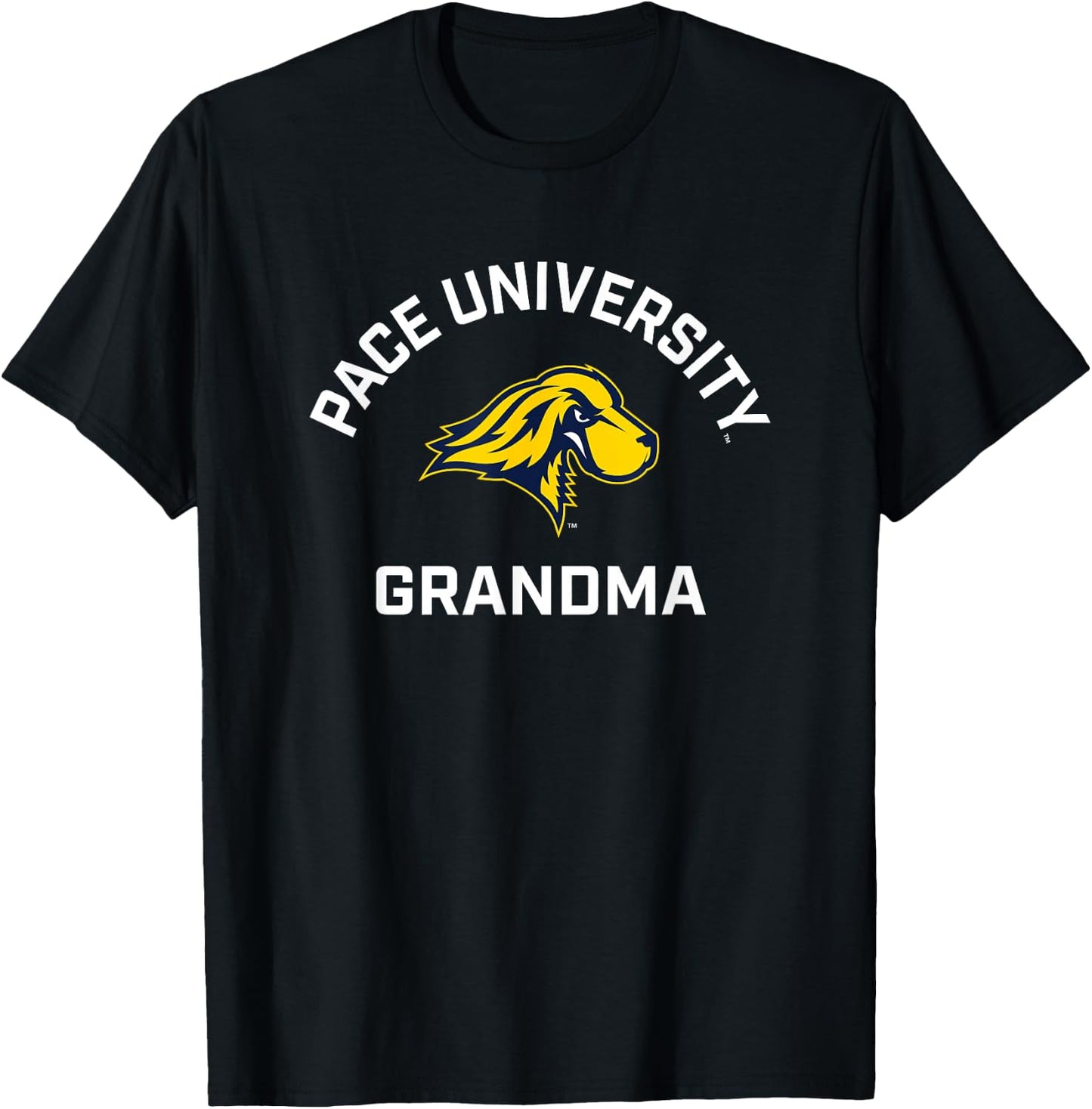 Pace University Setters Arched Grandma T-Shirt - T-Shirt | Black