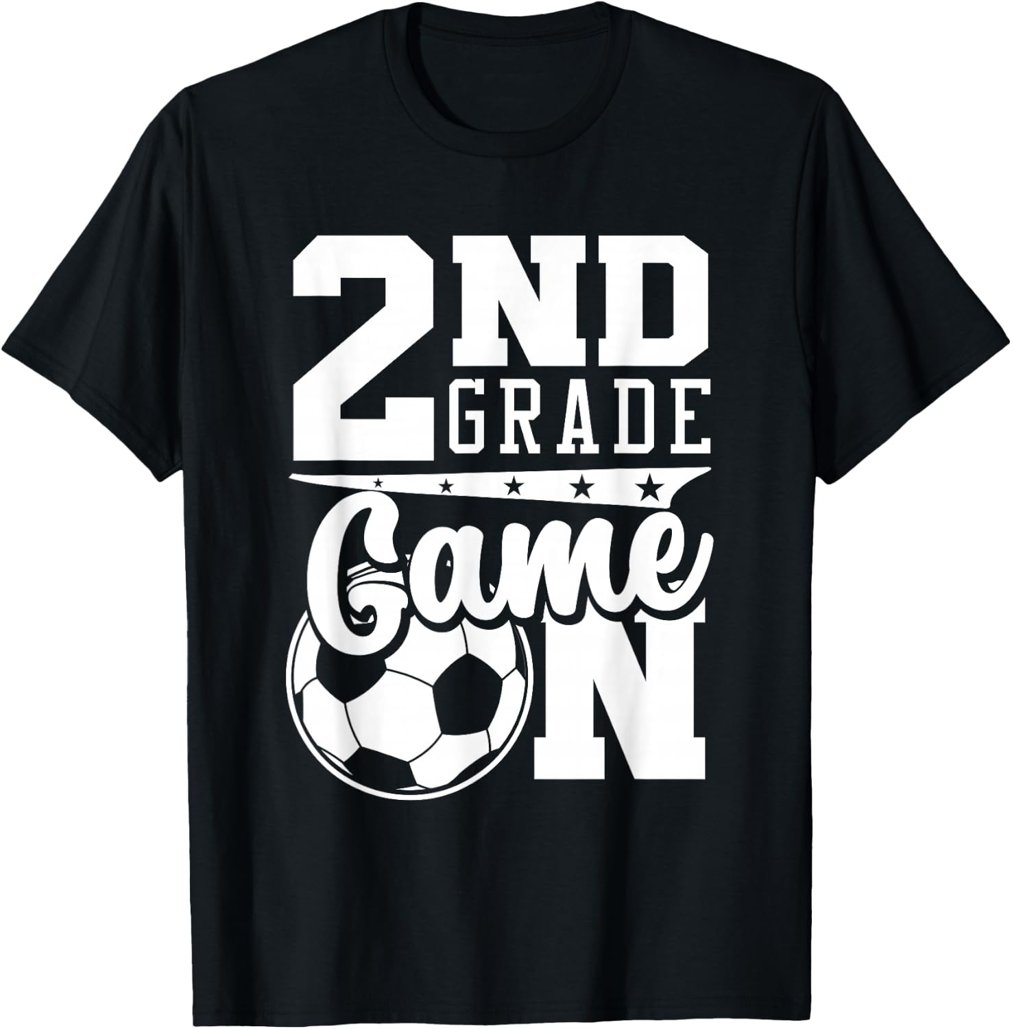 2nd Grade Game On Back To School Soccer Boy Second Grade T-Shirt - T-Shirt | Black