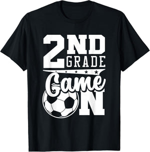2nd Grade Game On Back To School Soccer Boy Second Grade T-Shirt - T-Shirt | Black