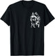 Cool Siberian Husky Dog in Chic Drawing Style on Chest T-Shirt - T-Shirt | Black