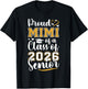 Proud Mimi Of Class Of 2026 Graduate Senior 2026 Mimi T-Shirt - T-Shirt | Black