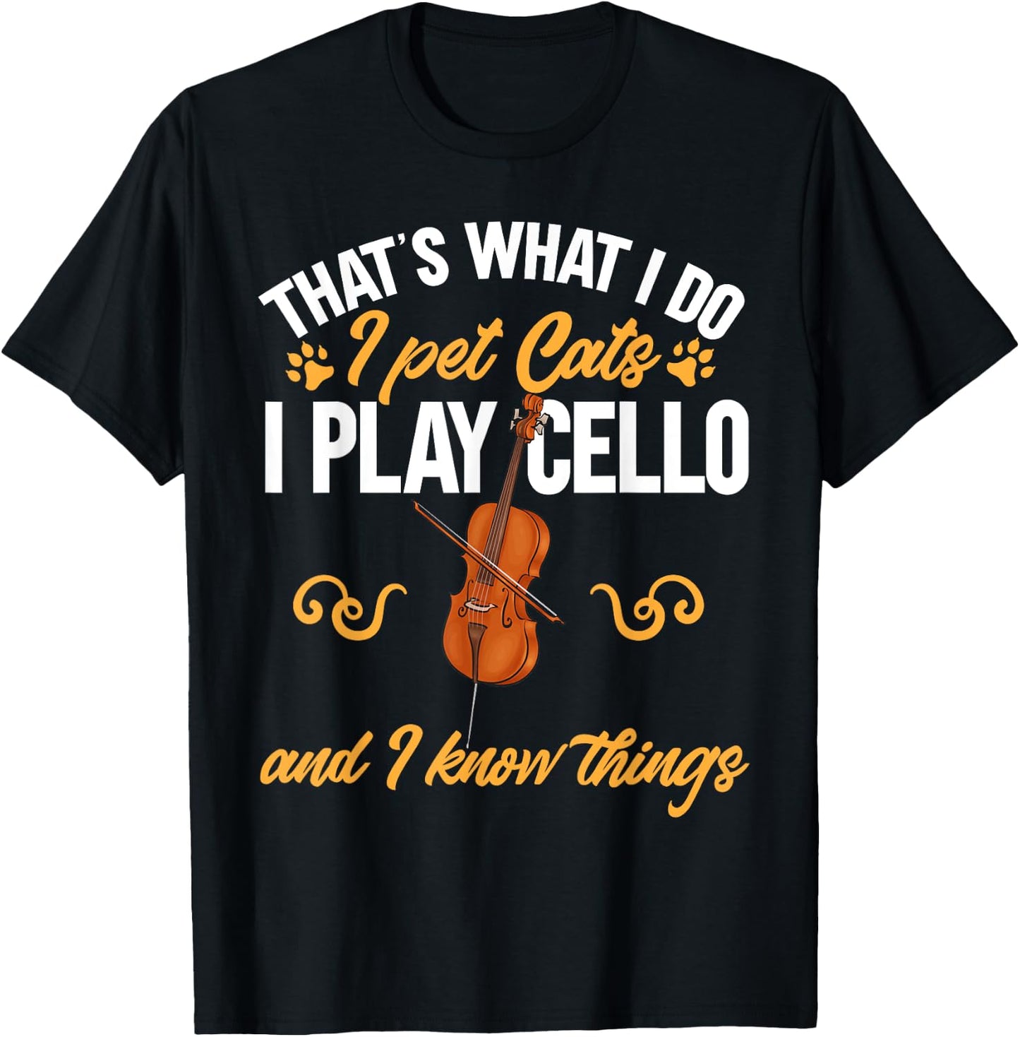 Cello Player Cellist Cat Musician Cello T-Shirt - T-Shirt | Black