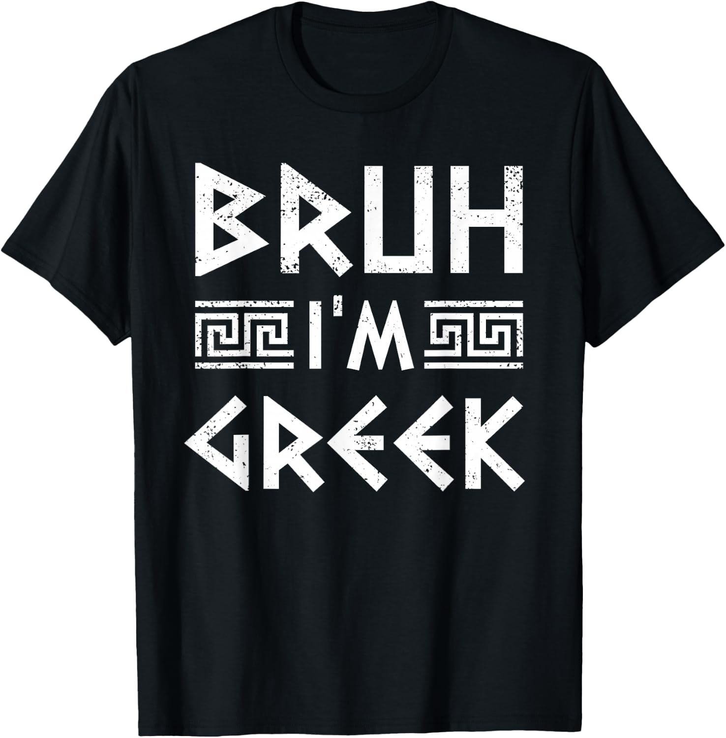 Bruh I'm Greek Funny Ancient Greek Festival Greek Boys T-Shirt - T-Shirt | Black