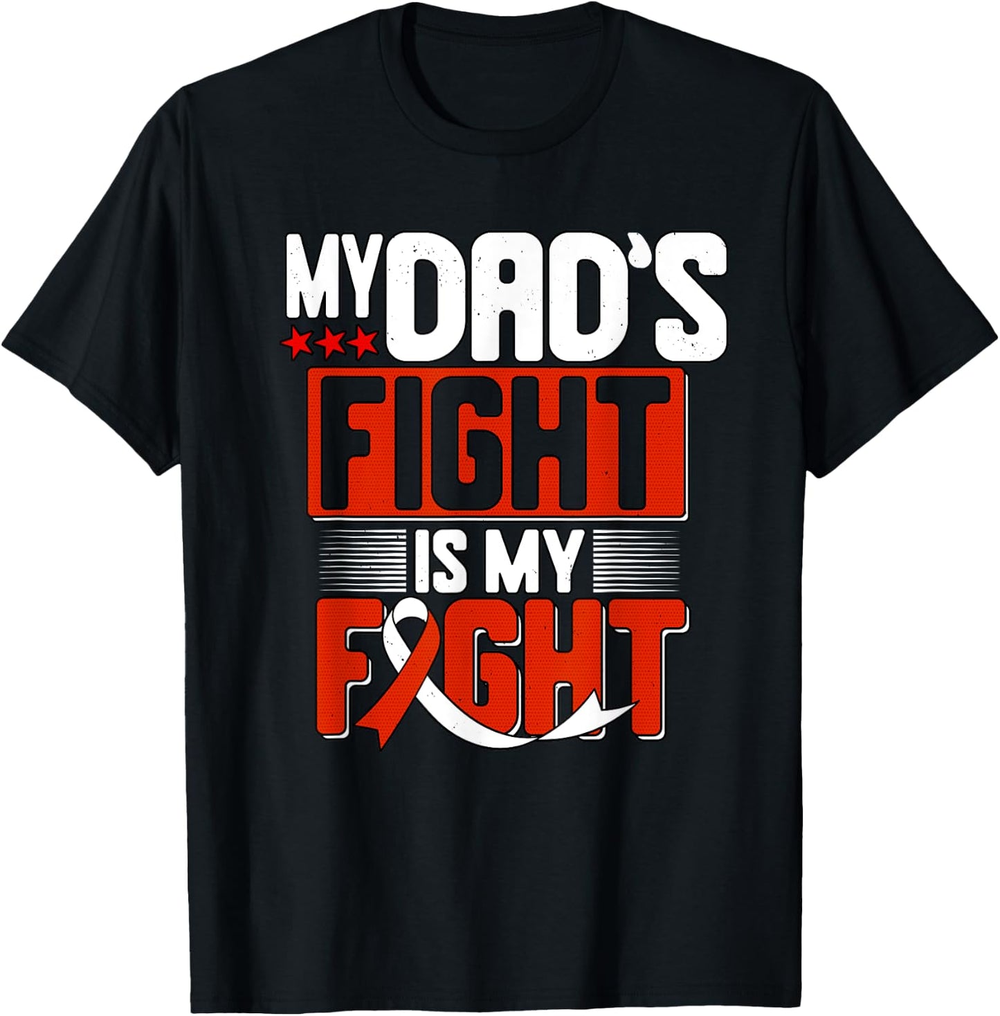 Squamous Cell Carcinoma Dads Fight SCC Ribbon Awareness T-Shirt - T-Shirt | Black