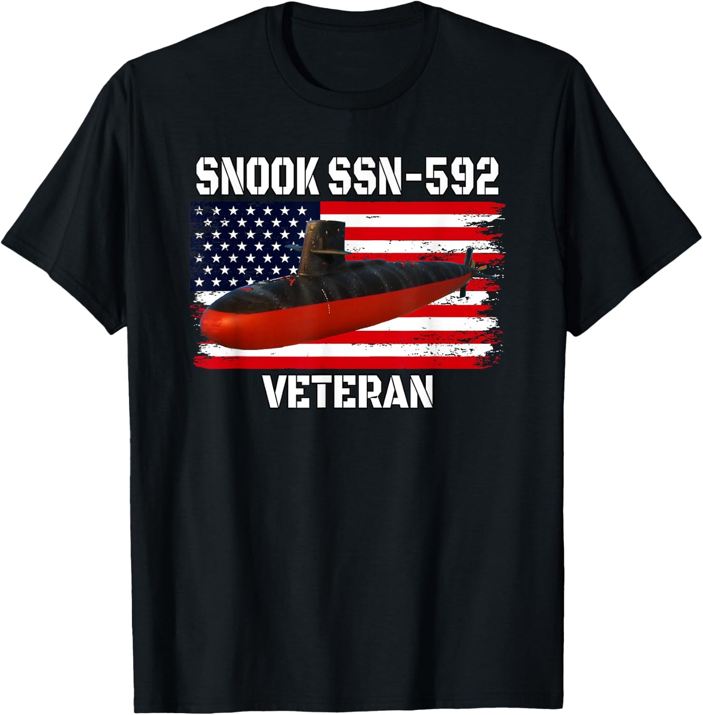 Submarine USS Snook SSN-592 Veteran Grandfather Dad Son T-Shirt - T-Shirt | Black