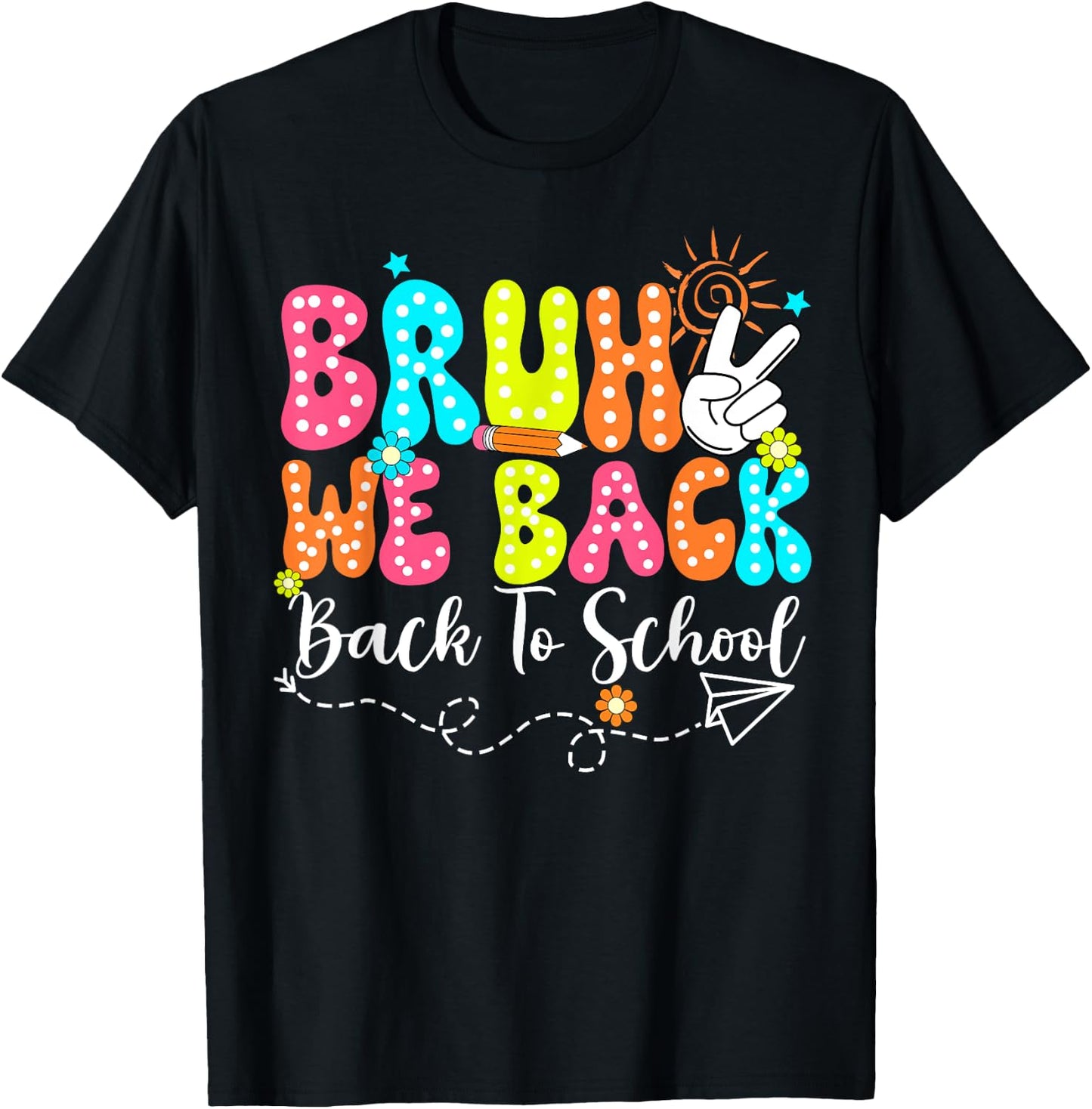 Bruh We Back - Back To School: Second Class Teacher Books Men Women Kids T-Shirt - T-Shirt | Black