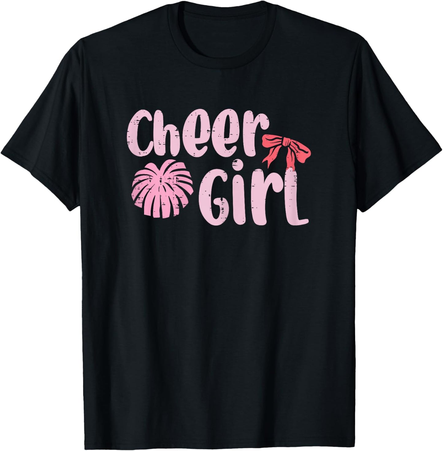 Cheerleading Cheer Girl Cheerleader Girls Kids Youth Women T-Shirt - T-Shirt | Black