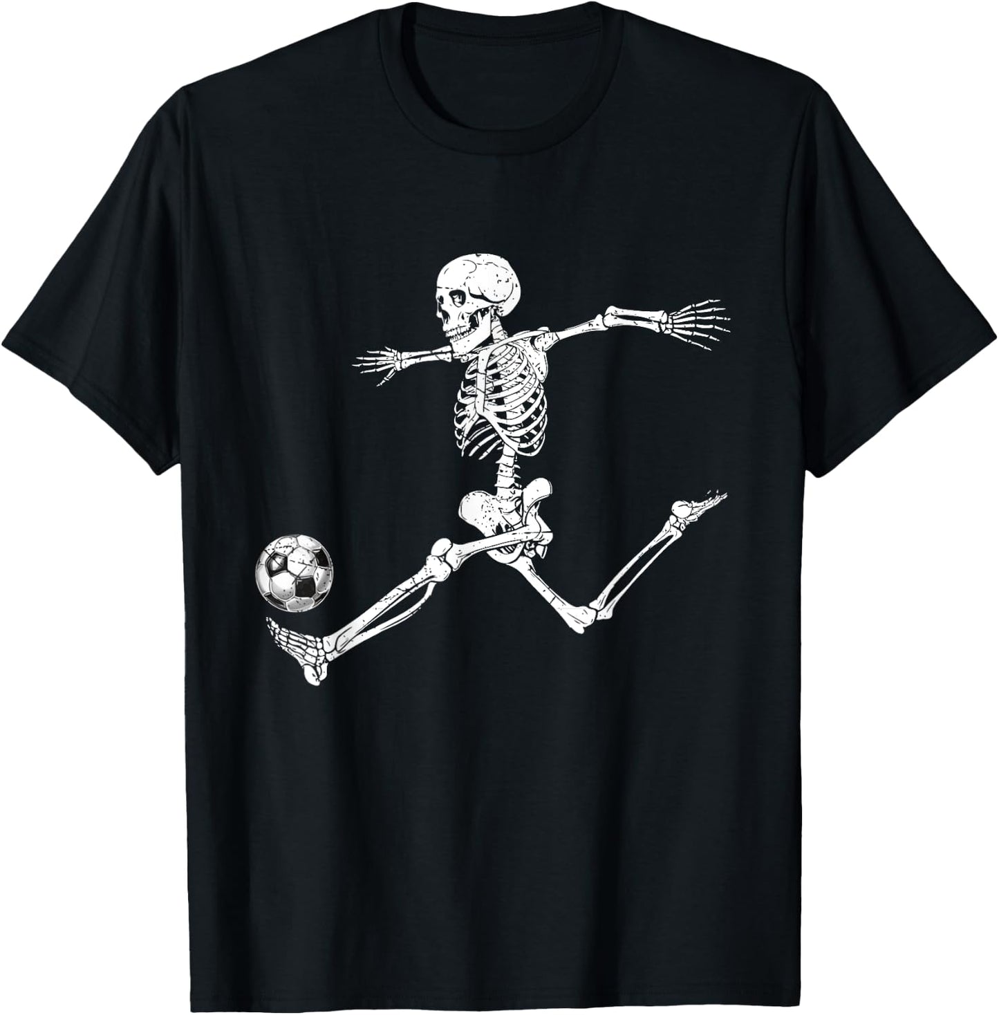 Soccer Skeleton Halloween Player Catcher Boys Kids T-Shirt - T-Shirt | Black