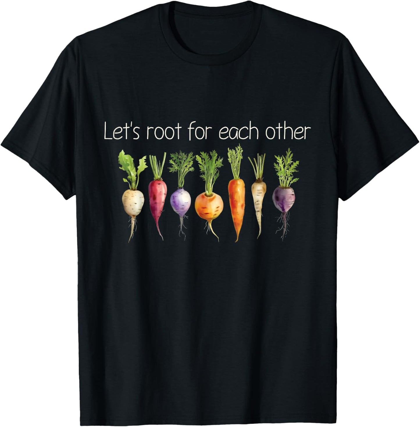 Inspirational Root Vegetables - Motivational Design T-Shirt - T-Shirt | Black