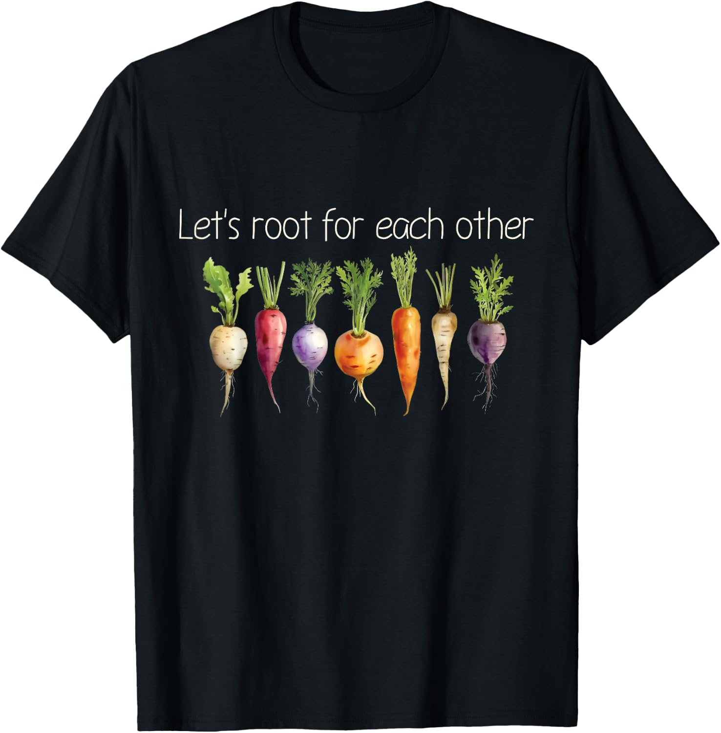 Inspirational Root Vegetables - Motivational Design T-Shirt - T-Shirt | Black