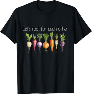 Inspirational Root Vegetables - Motivational Design T-Shirt - T-Shirt | Black