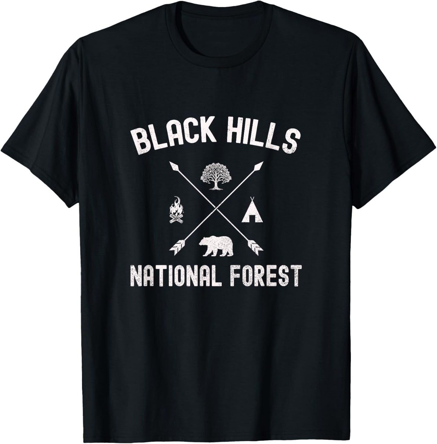 Black Hills National Forest Adventure Explorer Design T-Shirt - T-Shirt | Black