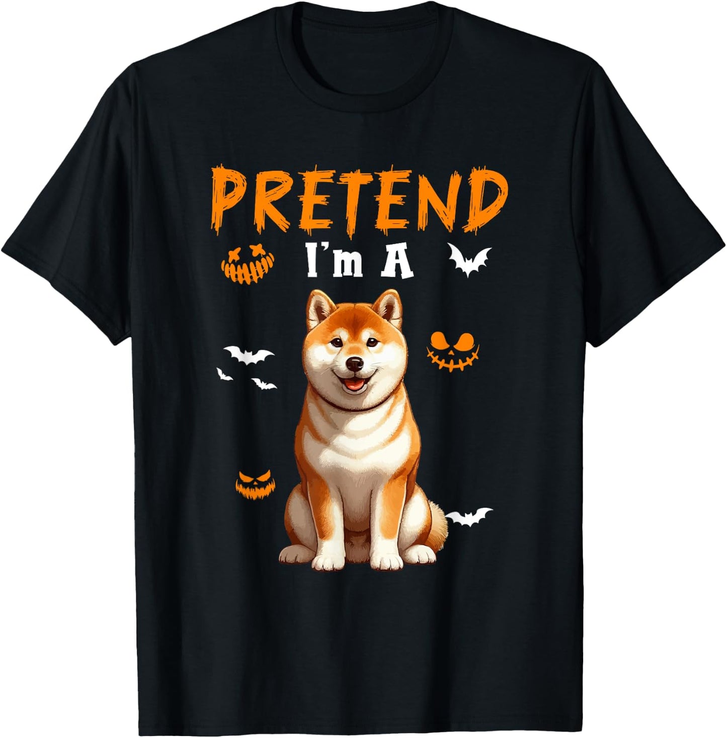 Pretend I'm A Shiba Inu Halloween Costume Owner Kids Family T-Shirt - T-Shirt | Black