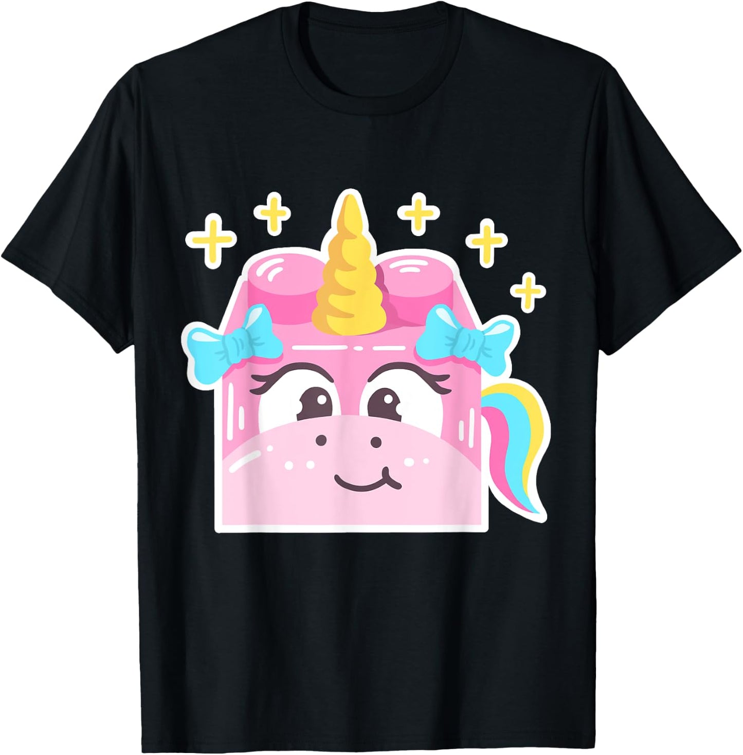 Cute Unicorn Lover Building Blocks Master Builder Girls Kids T-Shirt - T-Shirt | Black