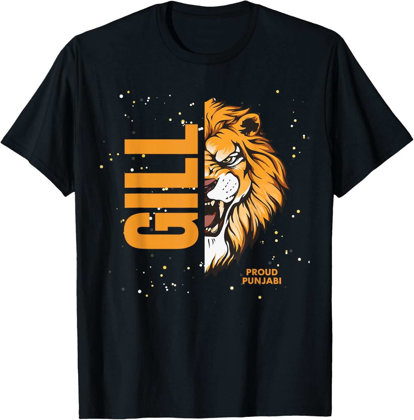 Sikh Punjab Proud Punjabi Gill Lion T-Shirt - T-Shirt | Black
