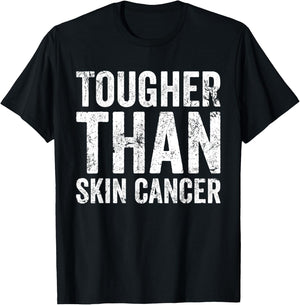Tougher Than Skin Cancer Awareness Disease Survivor T-Shirt - T-Shirt | Black
