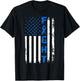 Fight Colon Cancer American Flag Awareness Survivor T-Shirt - T-Shirt | Black