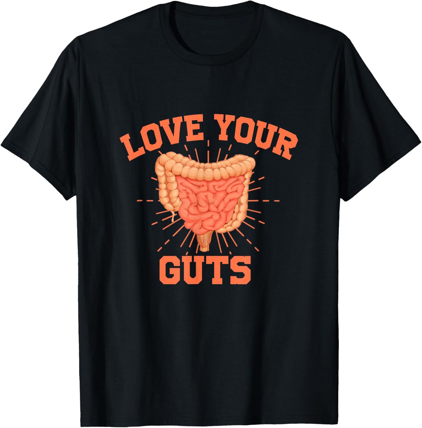 Love Your Guts Gastroenterology Digestive System Health T-Shirt - T-Shirt | Black