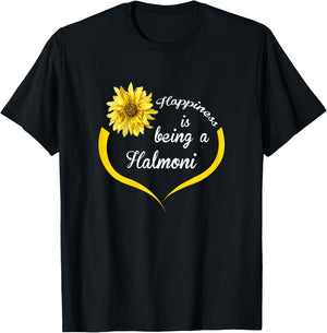 Halmoni Gift: Happiness Is Being A Halmoni T-Shirt - T-Shirt | Black