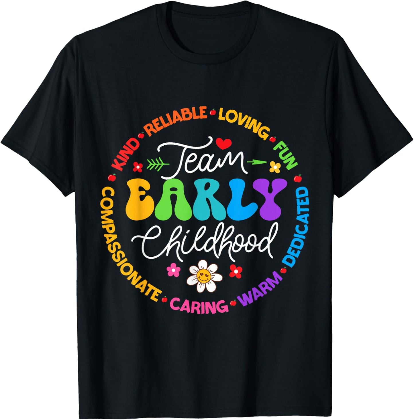 Early Childhood Team ECE Teacher Back to School Education T-Shirt - T-Shirt | Black