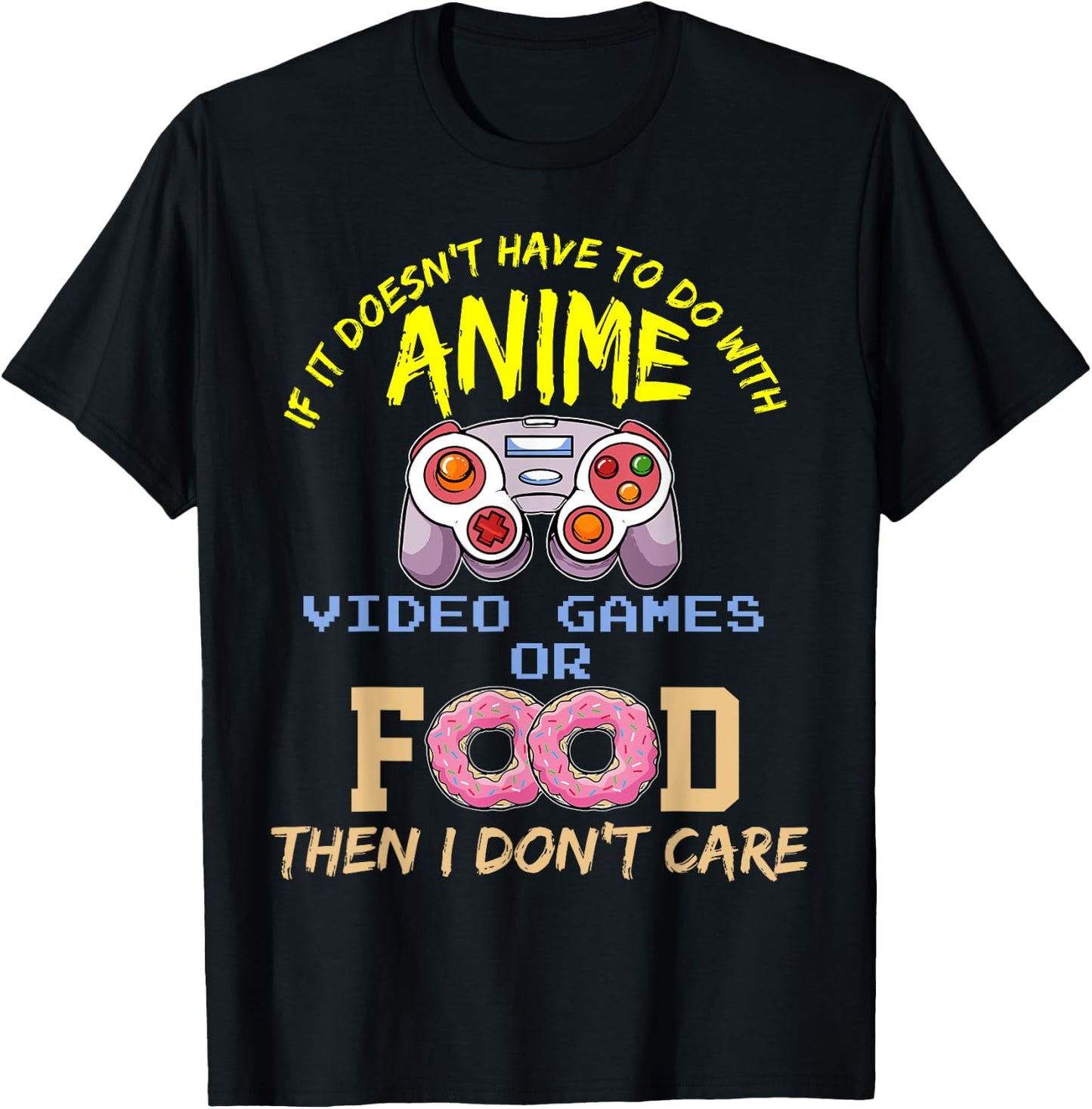 Anime Video Gaming Gamer T-Shirt - T-Shirt | Black