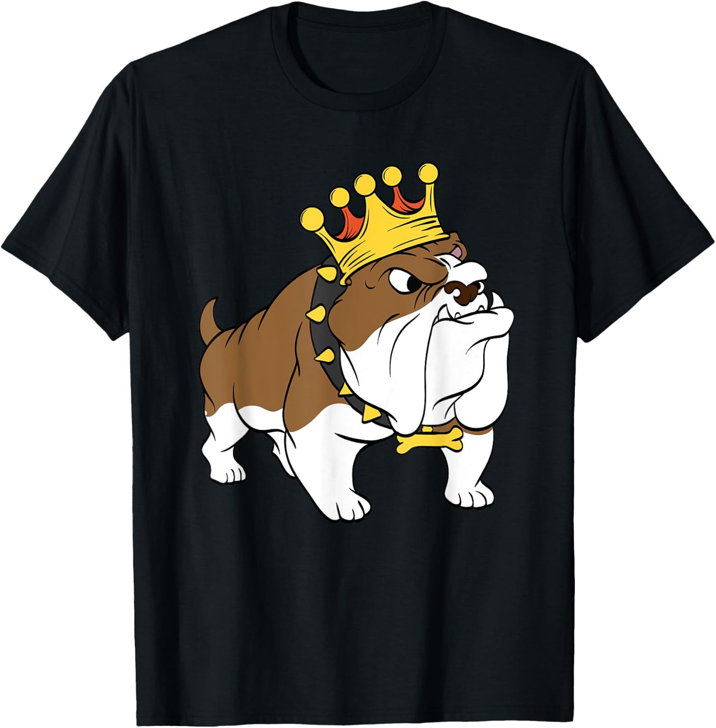 Bulldog Crown Animal World Dog Lover Women Girls Kids T-Shirt - T-Shirt | Black