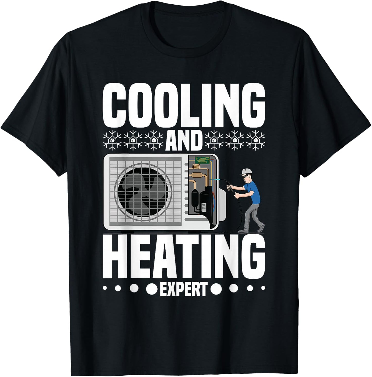 HVAC Technician HVAC Mechanic AC Repairman HVAC Engineer T-Shirt - T-Shirt | Black