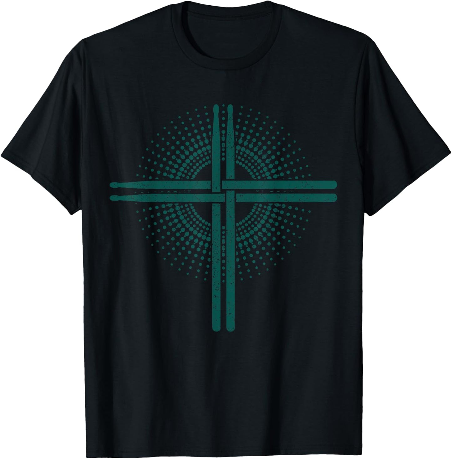 Christian Drummer Drumsticks Cross Drumming for Jesus T-Shirt - T-Shirt | Black