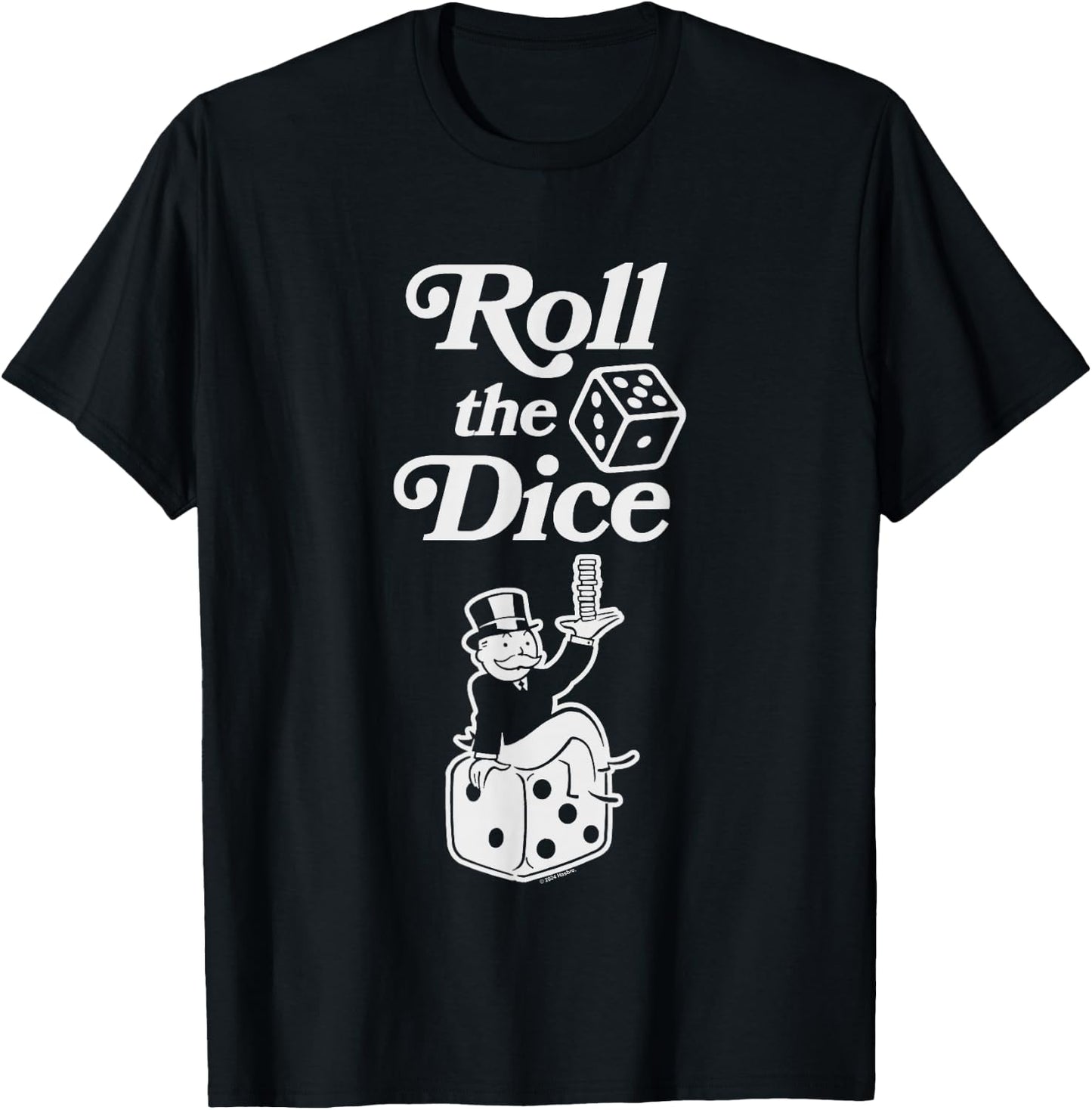 Monopoly Roll The Dice Rich Uncle Milburn Pennybags Logo T-Shirt - T-Shirt | Black