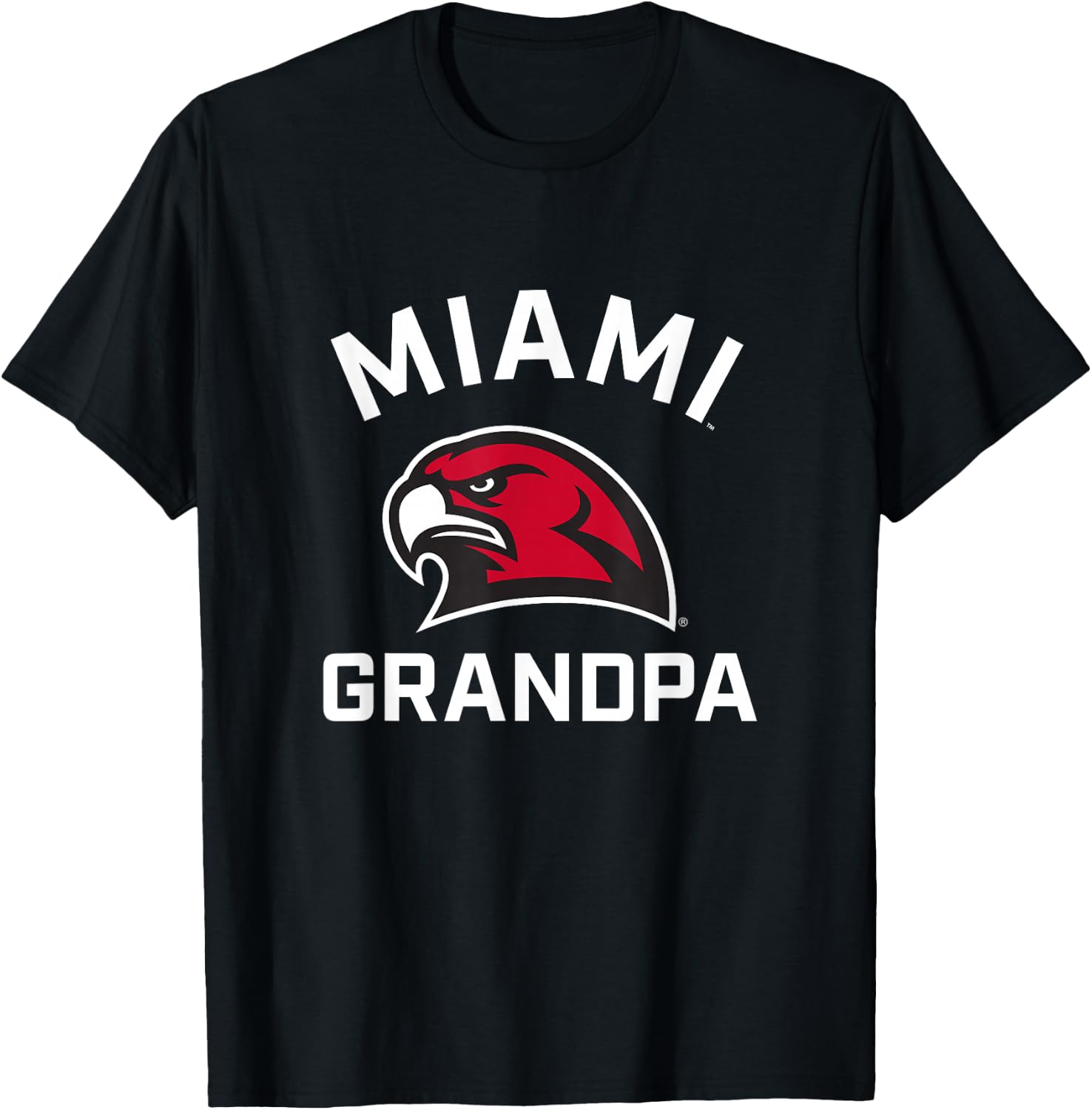 Miami University Ohio Redhawks Arched Grandpa T-Shirt - T-Shirt | Black