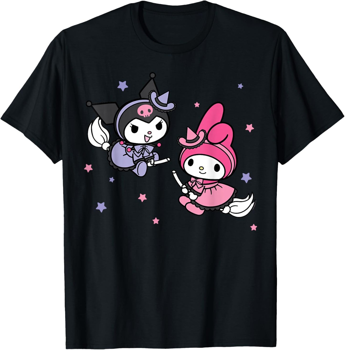 My Melody Kuromi Little Witches Halloween T-Shirt - T-Shirt | Black