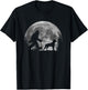 Bigfoot Walking a Dog Funny Bull Mastiff Moon Halloween Men Women Kids T-Shirt - T-Shirt | Black