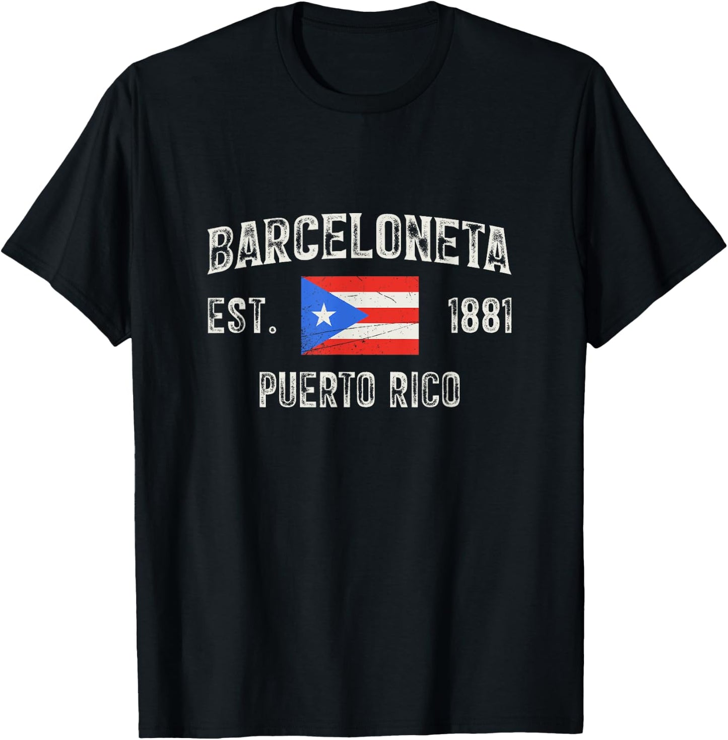 Barceloneta Puerto Rico Est 1881, Puerto Rico T-Shirt - T-Shirt | Black