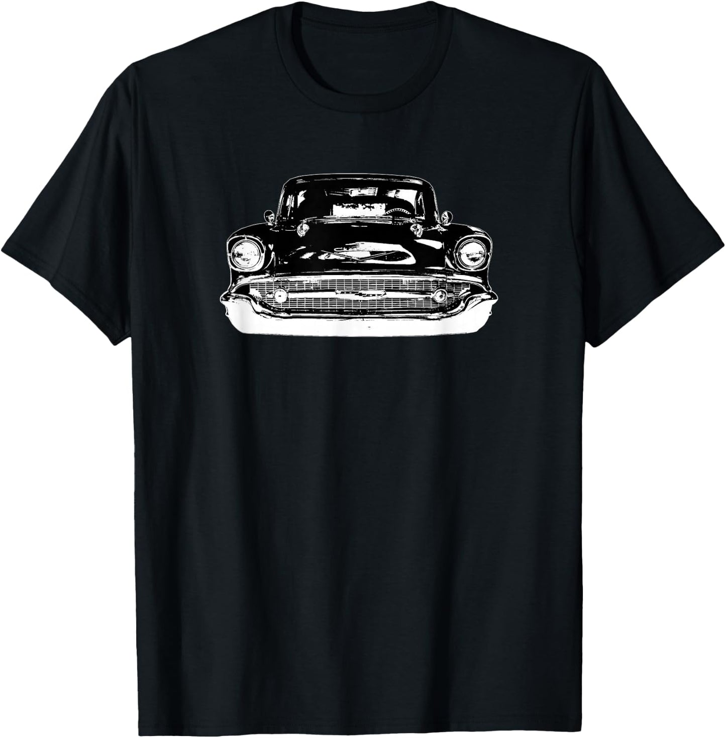 1957 Classic Tri Five Car T-Shirt - T-Shirt | Black