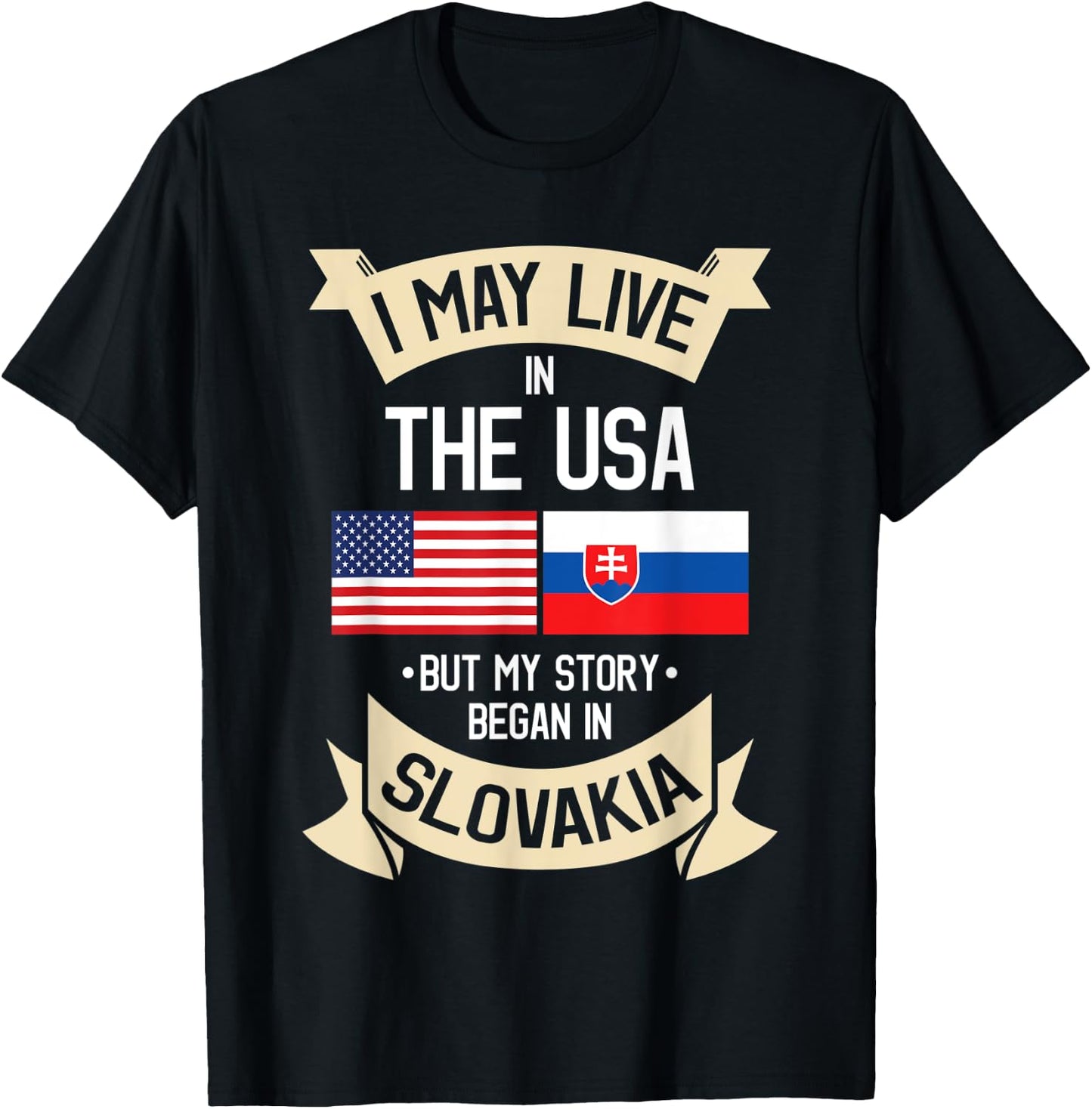 Slovakia American Flag USA Slovak Roots Gifts Kids Men T-Shirt - T-Shirt | Black