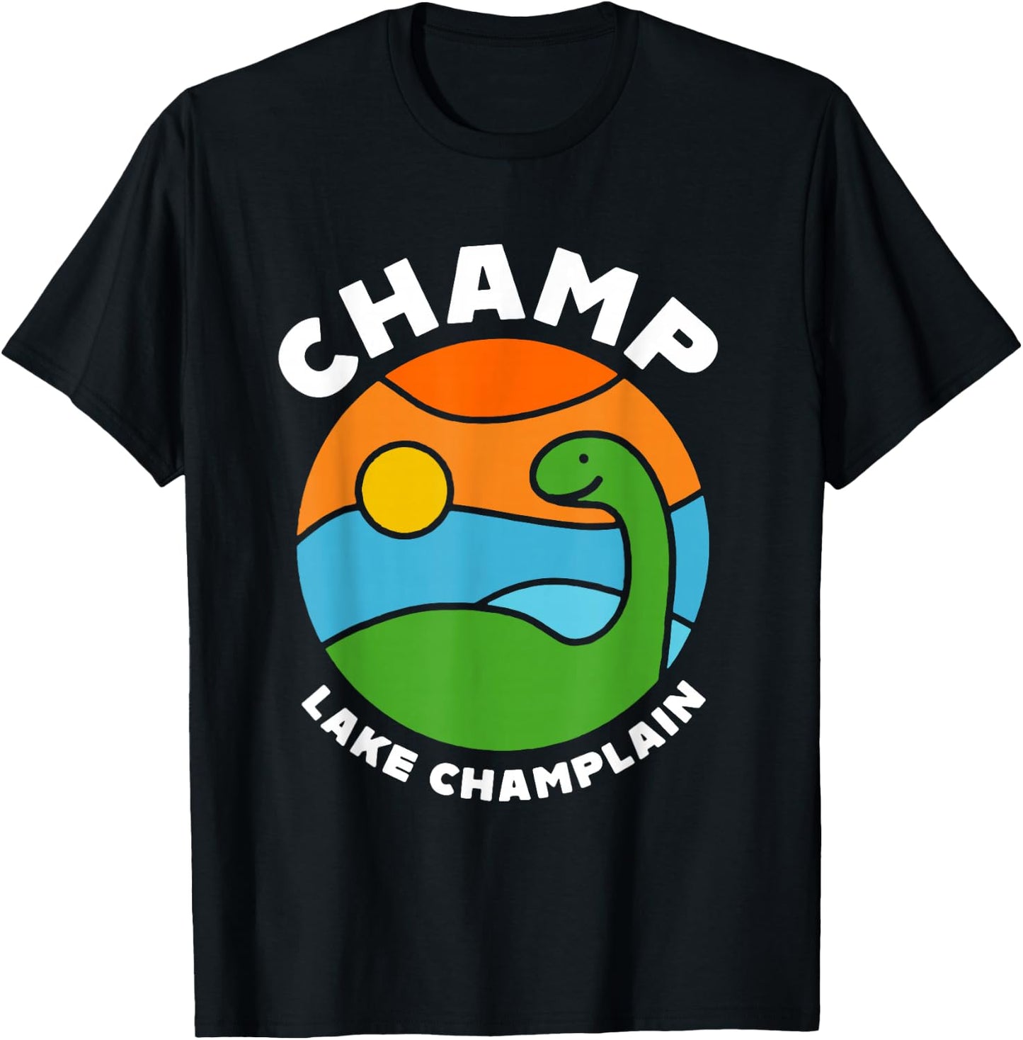 Champ The Monster Lake Champlain Burlington Vermont Souvenir T-Shirt - T-Shirt | Black