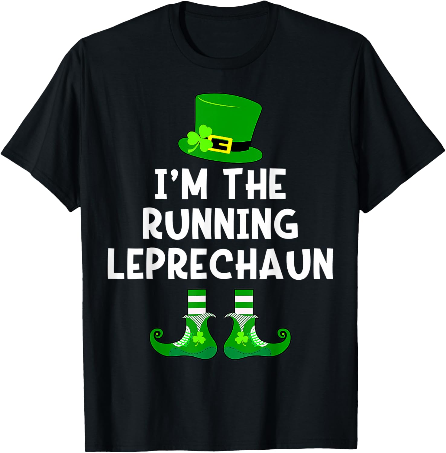 Running Leprechaun St Patrick's Day Runner T-Shirt - T-Shirt | Black