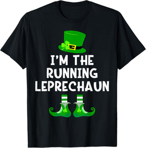 Running Leprechaun St Patrick's Day Runner T-Shirt - T-Shirt | Black