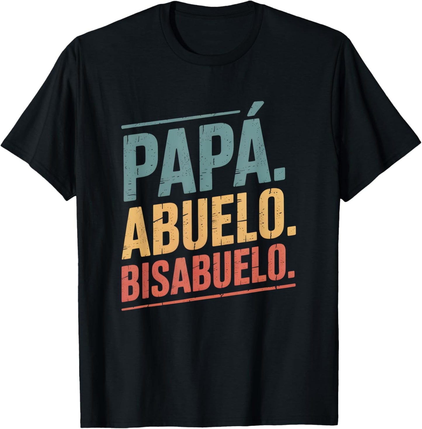 Vintage Spanish Great Grandpa Family Heritage Retro Style T-Shirt - T-Shirt | Black