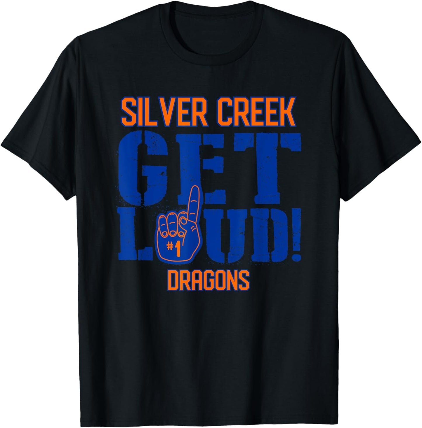 Silver Creek High School GET LOUD Dragons T-Shirt - T-Shirt | Black